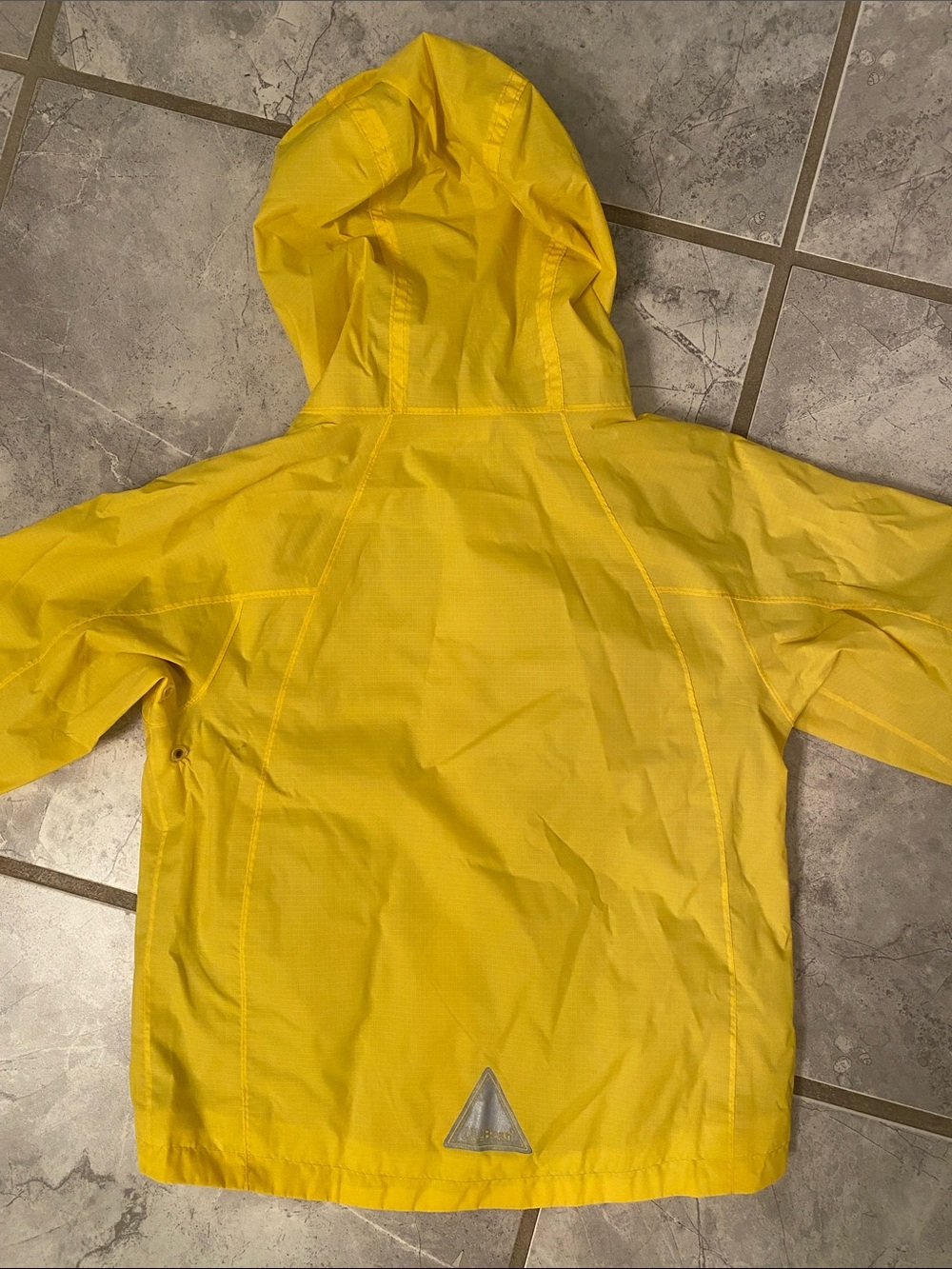L.L. Bean Bright Yellow Kids' Hooded Raincoat - Picture 4 of 4